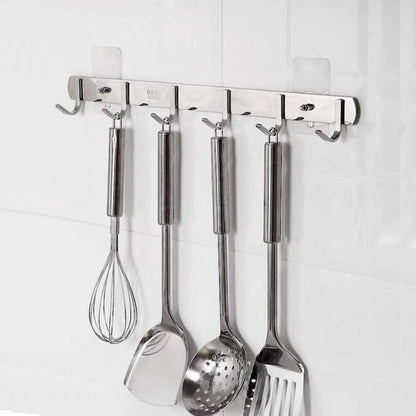 DKKO 10pcs Adhesive Wall Hook Screws Non-Trace Non-Rust No Drilling Stickers Nail Wall Mount Hanging Nails Without Screwdriver for Shower Bathroom Kitchen Storeroom Installation