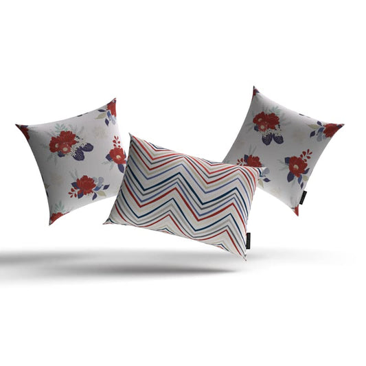 Lila Set Velvet Cushion Cover, a plush multicolor decorative pillow with a chic and stylish contemporary pattern, 40x40 cm, ideal for adding a sophisticated and luxurious pop of color