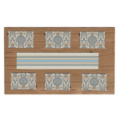 مجموعة مفارش طاولة من القماش الملكي مكونة من 6 قطع، مفارش طاولة متعددة الألوان، كل منها 45 × 30 سم، متينة وقابلة للغسل بنمط متطور، مثالية لإنشاء منظر طاولة أنيق وفخم