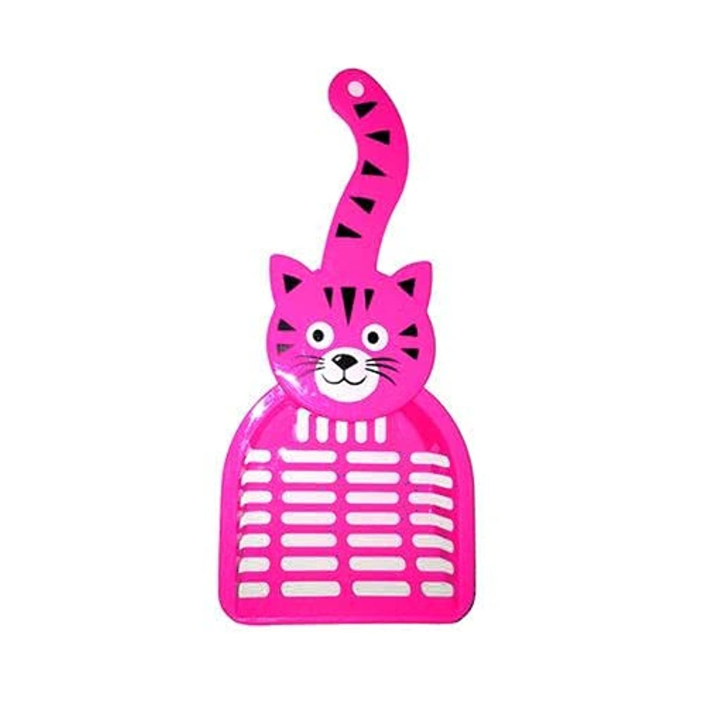 Cat Shape Pets Waste Removal Plastic Poop Shovel - Pink