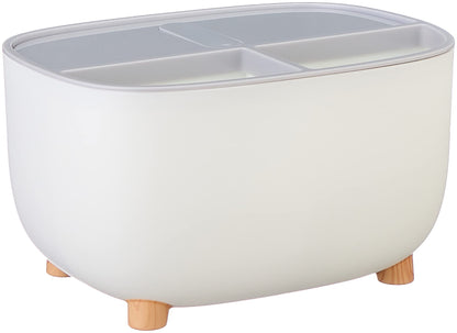 ECOCO E2009 Desktop Tissue Box Office Desk Case Organizer - Grey White