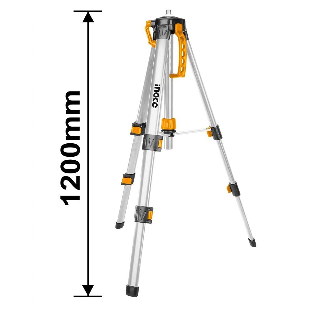 Ingco HLLT01152 Tripods Aluminum Tripod for Laser Levels, 1200 mm Size