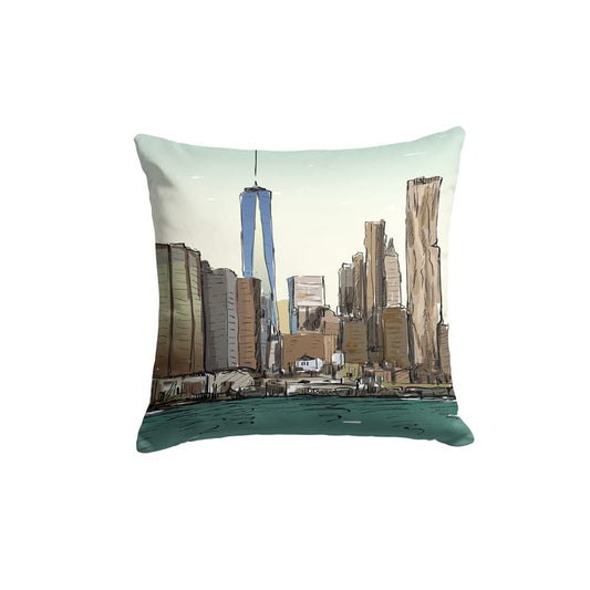 Decorative Cushion Cover featuring a vibrant "Elle 1.2" artistic print, made from durable canvas, 40x40 cm, Multicolor, perfect for enhancing your sofa, couch, or bed with a modern touch