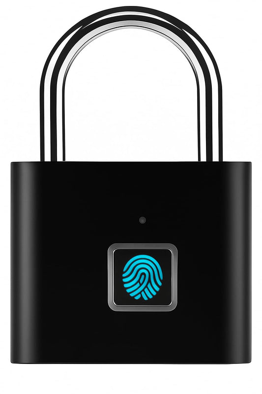 JASIFS Smart Lock Fingerprint Biometric Padlock | Keyless & Password-Free Access |Stores 10 Fingerprints| Inbuilt Rechargable Batery with Indicator |Waterproof Metal Padlock for Home,Office Security