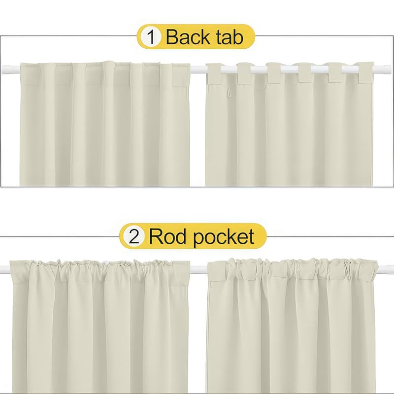 INtex CURTAINS HOUSE Blackout Blinds for Sliding Doors – Thermal Insulated Wide Curtains, Room Darkening, Blind Glass Doors, Two Hanging Options, Modern Design - Cappuccino 150 W x 230 L