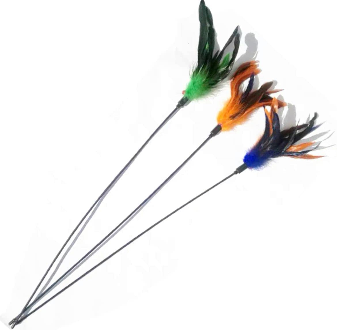 Cat feather toy with bell - random colour