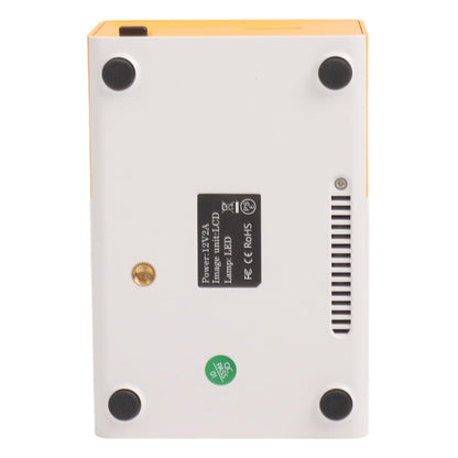 Sxhlseller 1920 x 1080 Resolution Portable Mini Projector with Rich Interface, Small and Portable and 24-60 Inch Huge Screen, LED Light Source for Home Film (EU Plug)