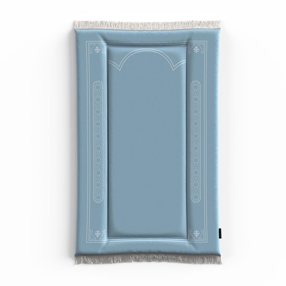 Sakina Padded Prayer Mat Soft Premium Velvet Face - Luxurious And Comfortable Prayer Rug With Elegant Design - Thickness Foam For An Ultimate Comfort Experience
