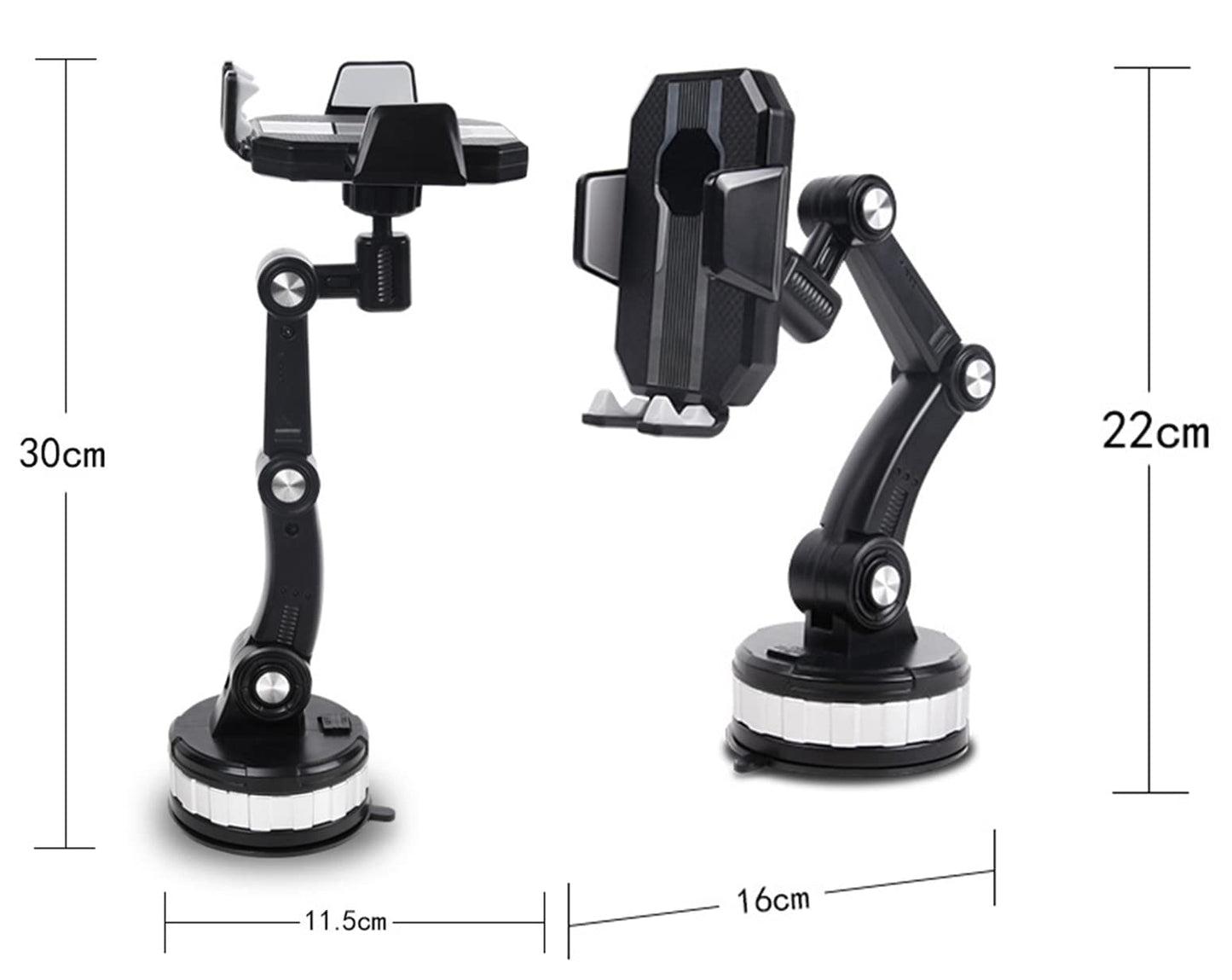 XIAOMUBIAO Car Phone Mount, Universal Compatible, 360° Rotatable, Dashboard Windshield Vent Phone Holder for iPhone, Samsung, Android, More Devices