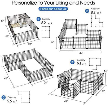 CYY 12 Panels Metal Playpen for Pet