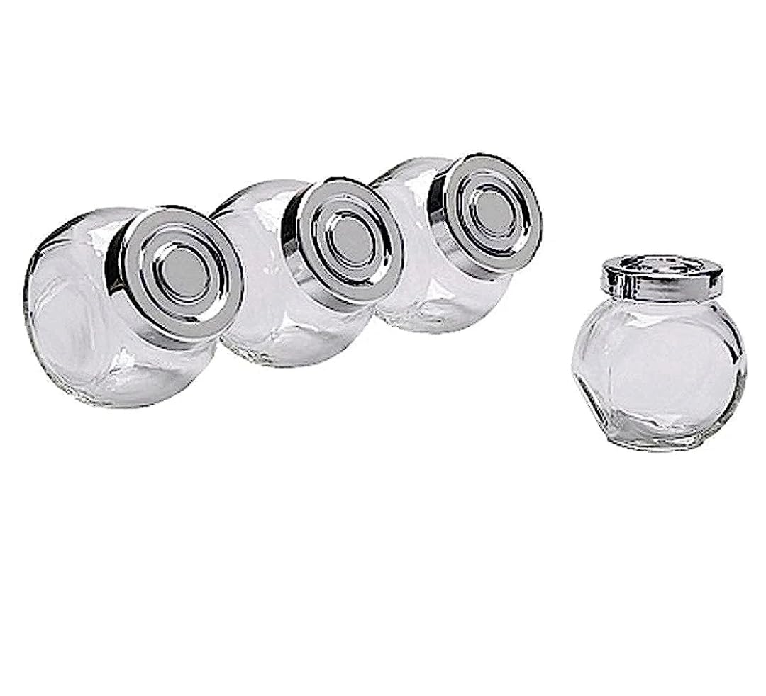 IKEA RAJTAN - Spice jar, glass, aluminium-colour / 4 pack - 15 cl
