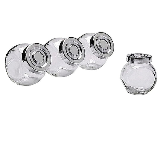 IKEA RAJTAN - Spice jar, glass, aluminium-colour / 4 pack - 15 cl