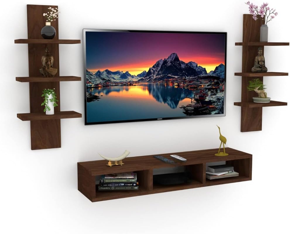 Wooden Bookcase for Kids with 5 Sections, Decorative Storage Unit and Floor Standing File Cabinet for Study or Playroom, 80cm Tall in Beige Manufactured Wood