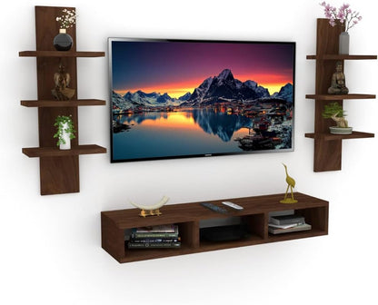 Wooden Bookcase for Kids with 5 Sections, Decorative Storage Unit and Floor Standing File Cabinet for Study or Playroom, 80cm Tall in Beige Manufactured Wood