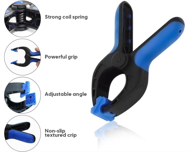 6” Spring Clamp set of 2, Heavy Duty Spring Clips for Woodwork طقم مشبك كلامب 2 قطع 6بوصة by circle tools
