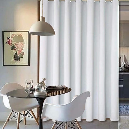 INtex CURTAINS HOUSE 100% Blackout Curtains - Double Layer Drapes for Full Darkness & Energy Saving Blocking Window Panels for Bedroom, Living Room & Office Grey 150W X 260L CM