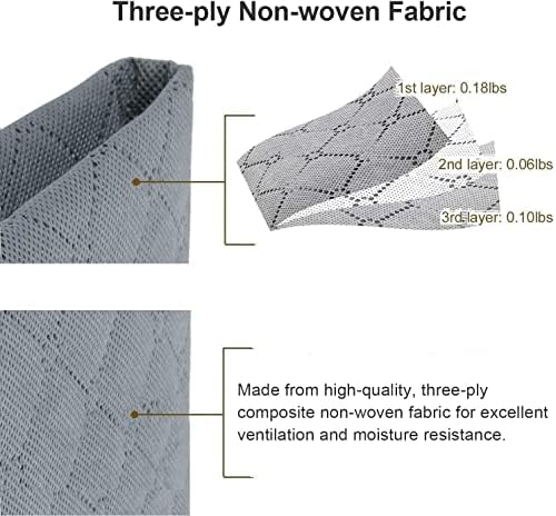 THMINS 5 Pack 60Ã—40cm Large Storage Bags, Clothes Storage Bins Foldable Closet Organizers Storage Containers with Durable Handles Thick Fabric for Blanket Comforter Clothing Bedding 90L