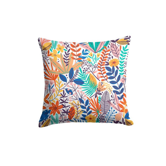 Blossom Cushion Cover, a multicolor decorative pillow with a beautiful and vibrant floral pattern, 40x40 cm, perfect for bringing a cheerful, garden-fresh feeling into your home decor