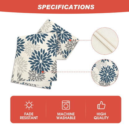 INTEX HOME Velvet Floral Table Runner, Soft Linen Fabric, Machine Washable, Rectangular Design, 1 Piece, 45 x 135 cm, Black x Grey, Dining Table Decoration for Home, Events and Special Occasions