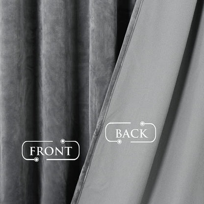 Elegant Velvet Curtains - Thermal Insulated Curtains for Living Room,steel Grommets- 1 panels
