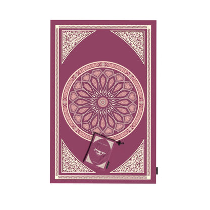 Al-Qubba Portable Prayer Mat, a Waterproof and Lightweight Travel Rug, Compact and Foldable to Pocket Size, Purple, a perfect Janamaz for Muslim Prayer (Salah) anytime, anywhere