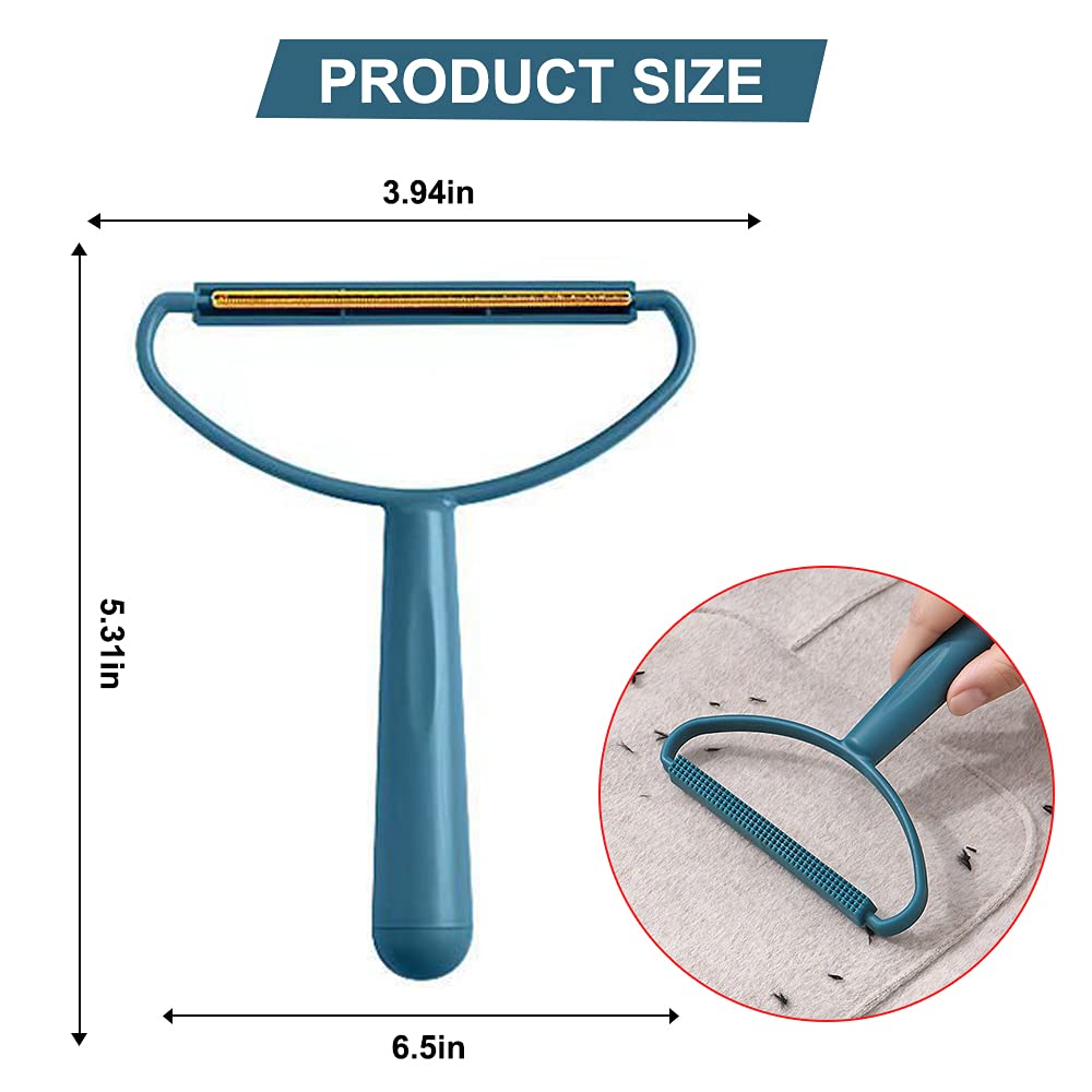 2 Pack Portable Lint Remover, Uproot Lint Cleaner, Clothes Fuzz Shaver Lint Roller for Cat and Dog Hair Removal,Removing Fabrics Clothing Furniture Balls Pilling?Orange + blue?