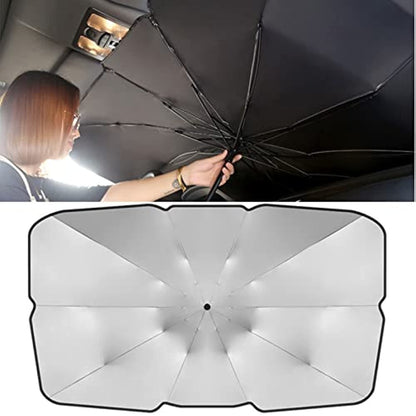 SKEIDO Foldable Car Sun Umbrella Interior Windshield Sunshade Cover Front Window UV Protection Shade Curtain Parasol Car Accessories (L size)