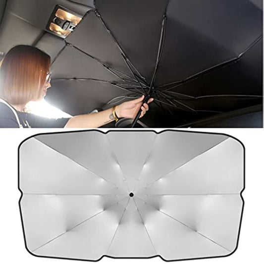 Foldable Car Sun Umbrella Interior Windshield Sunshade Cover Front Window UV Protection Shade Curtain Parasol Car Accessories (L size)