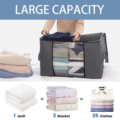 Z Zeba EXPRESS Storage Box Basket Bins Closet Bags Drawers Container Holder Organizer Shelf 3PCS (MEDIUM, CSB-GREY)