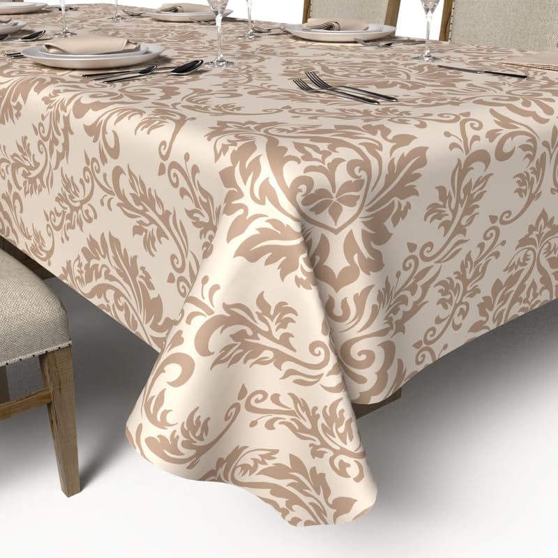 Sophia Tablecloth and Napkins Set - 6 Pieces - Satin Material