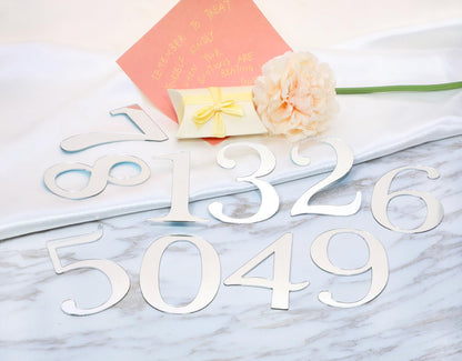 Acrylic Number Cake Toppers, Mirror Finish 0–9 Picks, 9.5 cm Height, Ideal for Birthday Wedding Graduation Anniversary Decorations