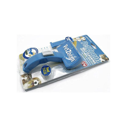 PetZoom Self Cleaning Grooming Pet Brush (Blue)