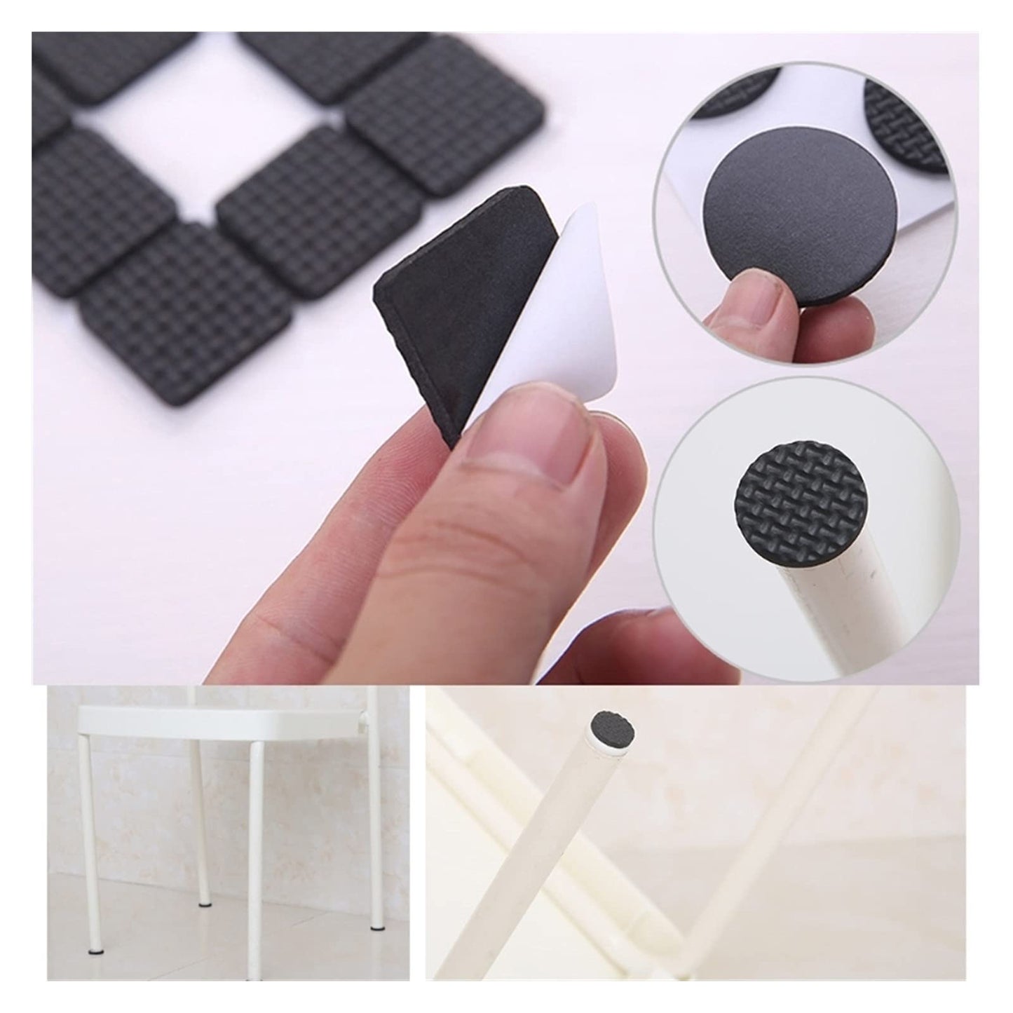 WCNMB Furniture cushion Best Self Adhesive Anti-Slip Furniture Pad Stopper Rubber Feet Floor Protector Non-slip and durable (Color : D)