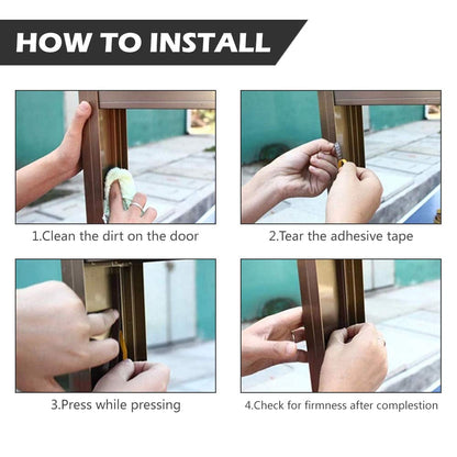 33Feet Long Weather Stripping for Door,Insulation Weatherproof Doors and Windows Seal Strip,Collision Avoidance Rubber Self-Adhesive Weatherstrip,2 Rolls(Black)