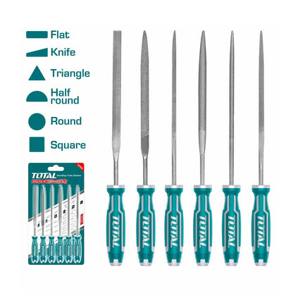 carrr T.O.T.A.L THT91462 Precision File Set - 6-Piece, 140mm Professional Grade Tool Kit for Detailed Work