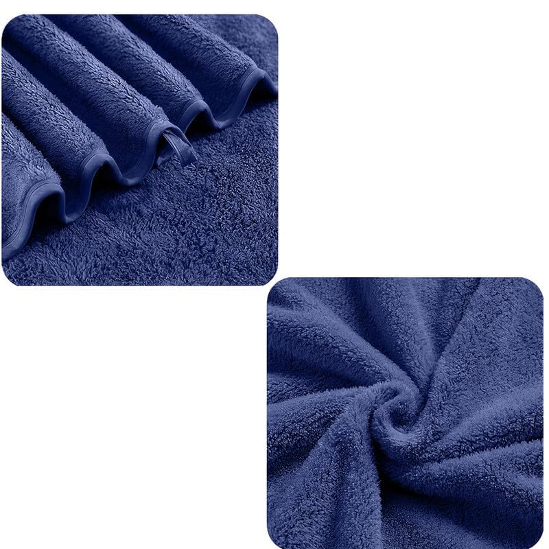 INtex HOME Bath Towel, Highly Absorbent & Soft 100% Cotton, Quick-Drying Hotel Quality Sheet, 1 Piece, 140W x 70L CM, Blue, For Adults Bathroom, Shower, Spa and Daily Use
