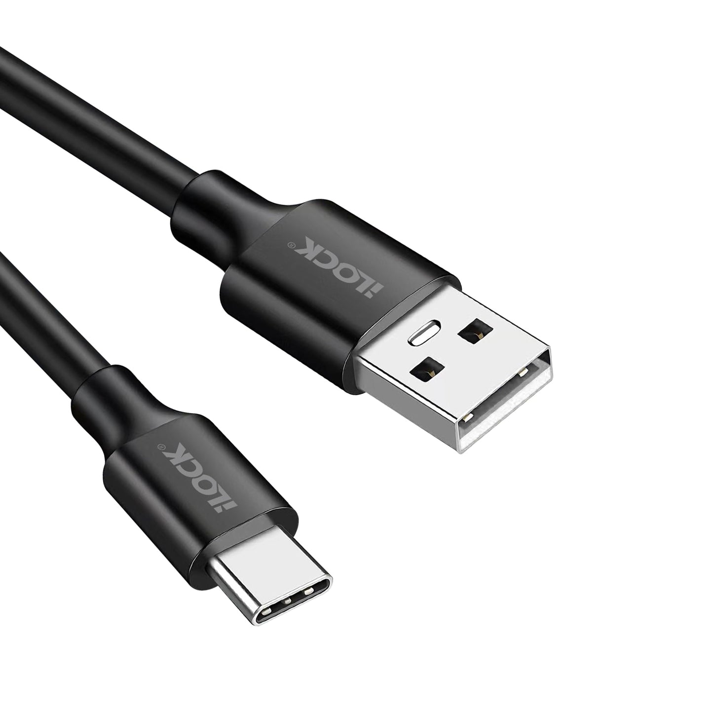 iLOCK Charge & Sync Cable | 1 Meter | Fast Charging & Data Sync | Durable PVC Design (USB-A to TYPE-C, Black)