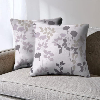 INTEX HOME Cushion Cover Set of 2, Soft Linen Velvet Fabric, Decorative Throw Pillow Covers for Sofa Bed or Living Room, Elegant Textured Finish for Home Décor - 45 x 45 cm - Grey x Yellow