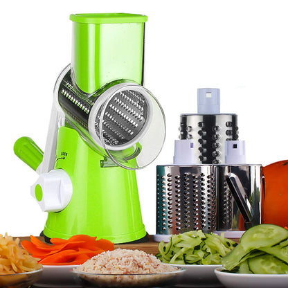 مبشرة جبن يدوية دوارة - قطاعة ماندولين دائرية بقاعدة شفط قوية، قطاعة خضراوات، مطحنة مكسرات، مفرمة جبن متعددة الأغراض