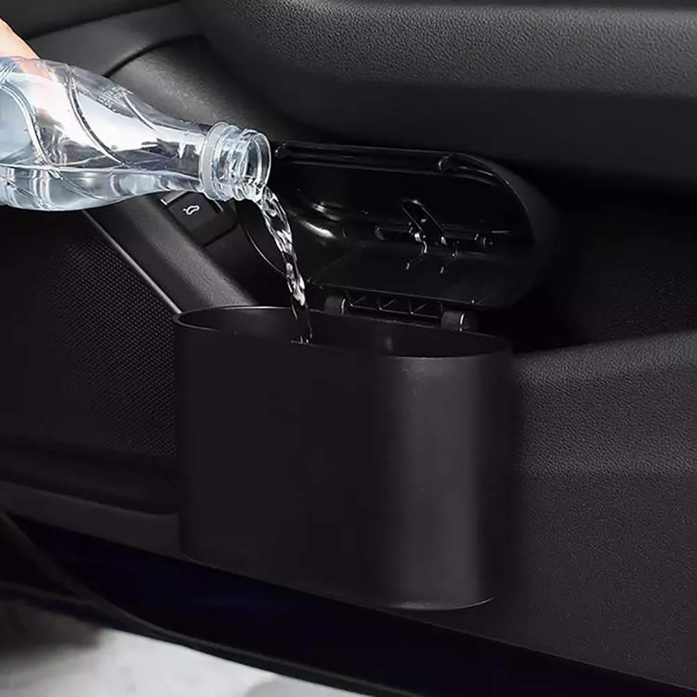 Car Trash Can with Lid, Accmor Mini Vehicle Trash Bin Car Dustbin Garbage Organizer Storage 2 Packs, Automotive Garbage Can Bin Trash Container for Cars, Home, Office