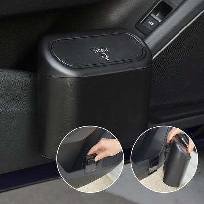 kingsea Car Trash Can,Vehicle Mini Garbage Can Leakproof Garbage Organizer Hanging Storage Box for Auto Front Back Seat Accessories,Home,Office (2)