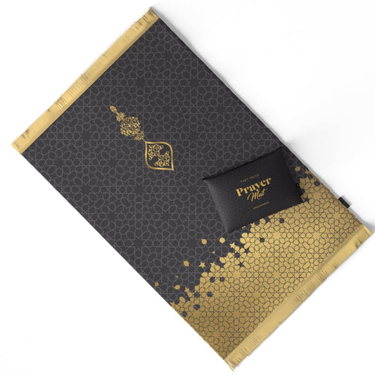 Al Hudda Soft Premium Velvet Prayer Mat - Prayer Rug Designed With Classic And Islamic Art Inspiration - High-Quality Soft, Comfortable