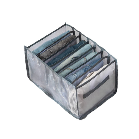 AIDIFEI Cloth Storage Organiser-Closet Drawer Organisers Jean Storage Box Foldable Nylon Wardrobe Drawer Divider for Leggings Shirt T-Shirt Pants Kids Baby Clothes