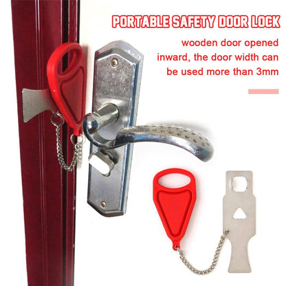 Portable Door Lock Travel Lock Additional Safety and Privacy Lock Security Personal Protection for Traveling Home Apartment Living Hotel Motel