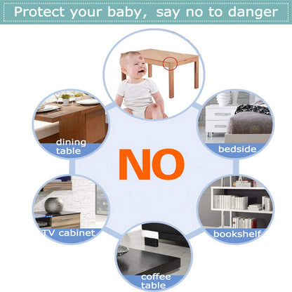 20-Pieces Safety Corner Protectors Guards for Baby Proofing, Soft Edge Cushion for Furniture, Easy to Install, Transparent, 4 x 4 x 1.5 cm