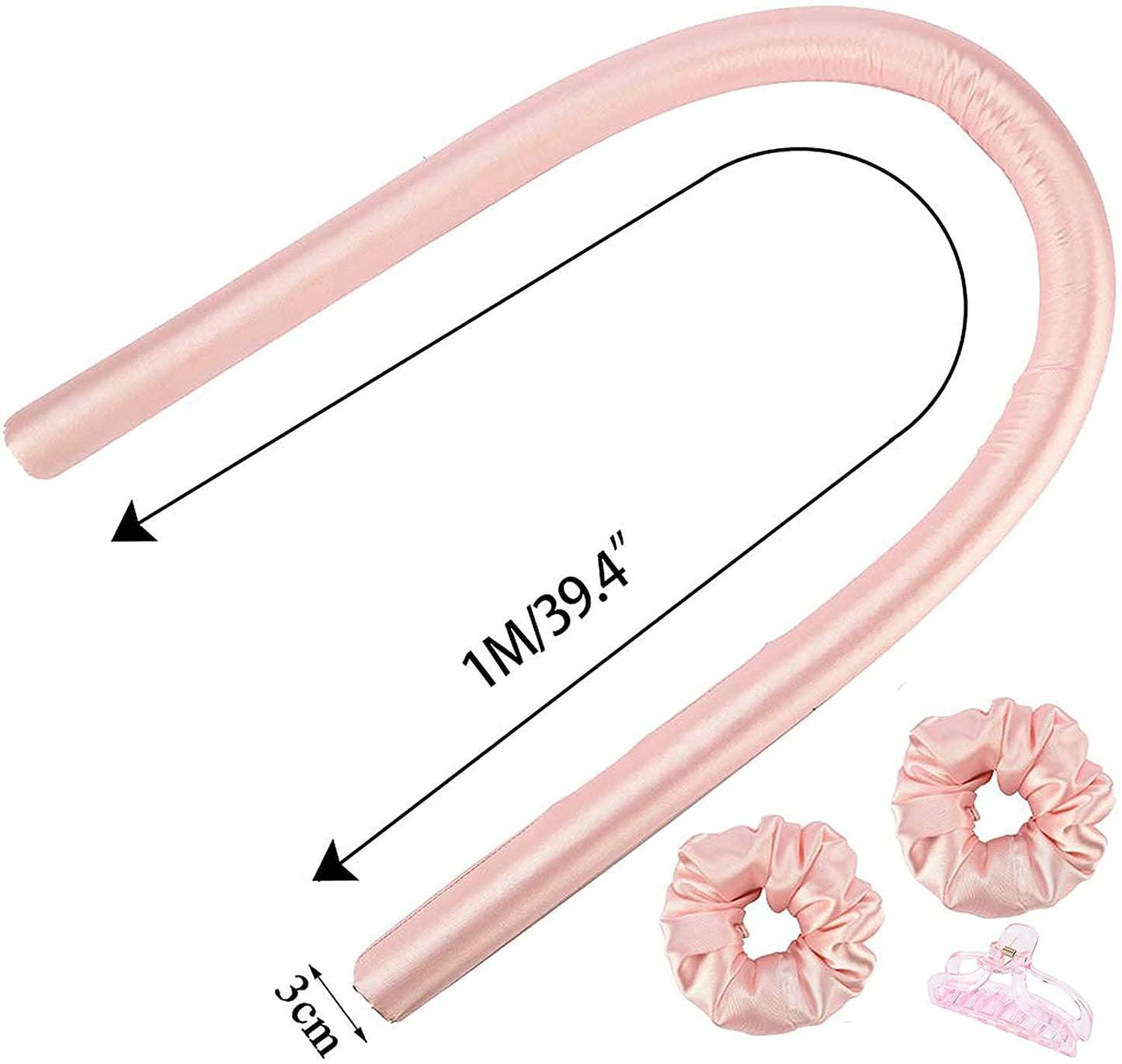 Akshved Heatless Curling Rod Headband for Long Hair, No Heat Hair Curler Rollers Set can Sleep in Overnight, Satin Curl Ribbon Hair Wrap with Scrunchie and Hair Clips Gets Natural Waves(Multi Color)