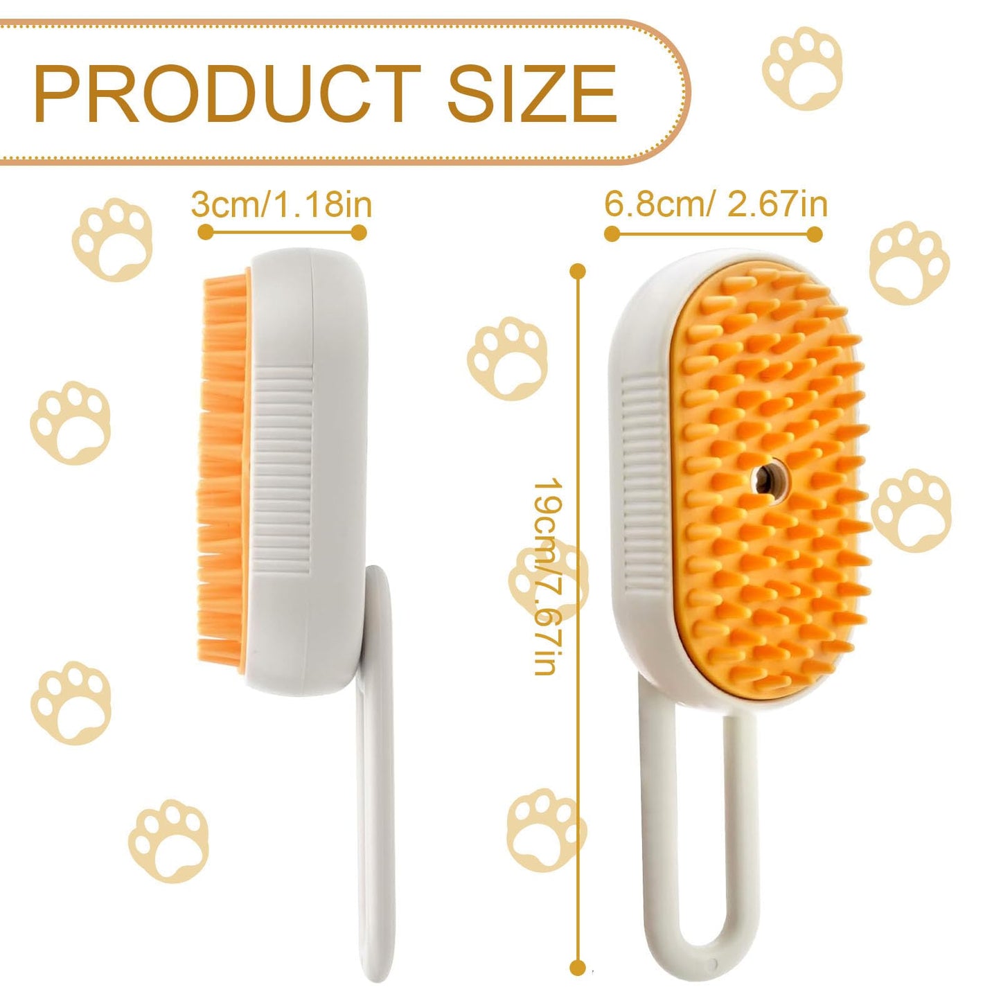 SUFANG Steam Brush for Cats and Dogs, 3 in 1 Brush for Cats with Steam, Steam Brush for Dogs, Steamy Cat Brush for Dogs and Cats Eliminate Unnecessary Dead Hair and Undercoat (B)