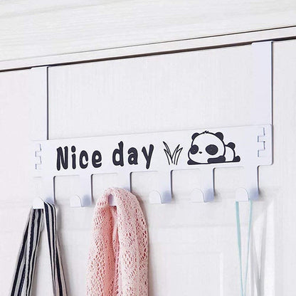 SYGA 6 Hooks Hanger Over The Door Hook Hanger (White, Pack of 2), Alloy Steel