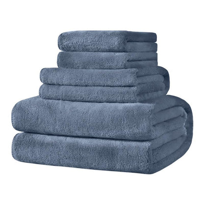 INtex HOME 4-Piece Towel Set, 100% Cotton – Includes 1 Bath Towel 140 cm x 70 cm, 1 Hand Towel 100 cm x 50 cm, 2 Washcloths 30 cm x 30 cm, Quick Dry, Super Soft, Highly Absorbent, No Fade, White