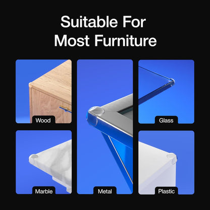 YMPIGOY LILBEE Corner Protector for Baby, Furniture Corner Guard & Edge Safety Bumpers -Baby Proof Cushion to Cover Sharp Furniture & Table Edges - Clear & Transparent - (12 Pack)